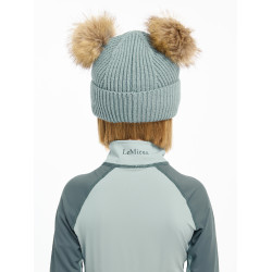 Bonnet Mini LeMieux Clara gebreid Gletsjer Blauw