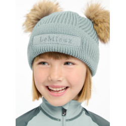 Bonnet Mini LeMieux Clara gebreid Gletsjer Blauw