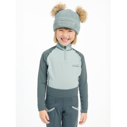 Bonnet Mini LeMieux Clara gebreid Gletsjer Blauw