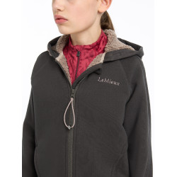Fleece gevoerde hoodie LeMieux Hollie Young Rider Asgrauw Bordeaux