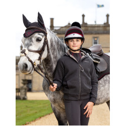 Fleece gevoerde hoodie LeMieux Hollie Young Rider Asgrauw Bordeaux