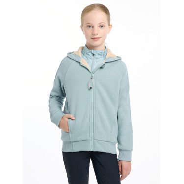 Fleece gevoerde hoodie LeMieux Hollie Young Rider Gletsjer Blauw Fleece gevoerde hoodie LeMieux Hollie Young Rider Gletsjer Blauw