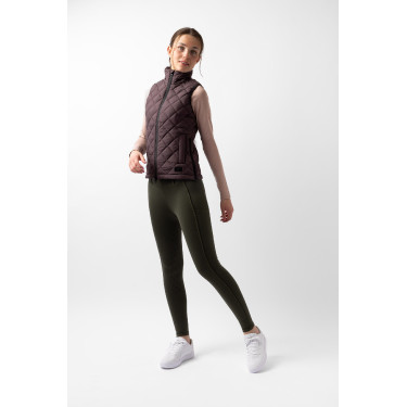 Mouwloze damesbodywarmer Horze Jeune Cavalier Naia Bruine botervet