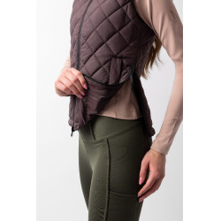 Mouwloze damesbodywarmer Horze Jeune Cavalier Naia Bruine botervet