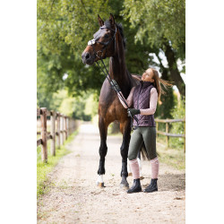 Mouwloze damesbodywarmer Horze Jeune Cavalier Naia Bruine botervet