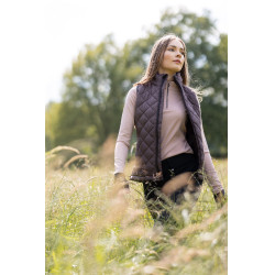 Mouwloze damesbodywarmer Horze Jeune Cavalier Naia Bruine botervet