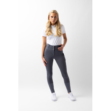 Broek met volledige grip voor alle seizoenen Horze Mira Donkerblauw wolkenlucht Grijs