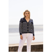 Vest Harcour Camelia dames Marine / wit Blauw Vest Harcour Camelia dames Marine / wit Blauw