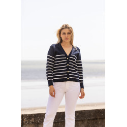 Vest Harcour Camelia dames Marine / wit Blauw Vest Harcour Camelia dames Marine / wit Blauw