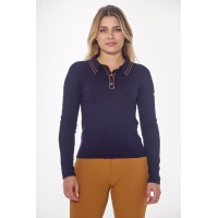 Polo Harcour Popi lange mouwen dames Marine Marineblauw