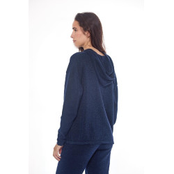 Sweat Harcour Swambo dames Marine glitters Marineblauw