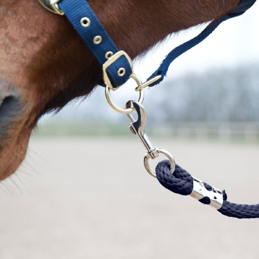 Horze Supreme longeerlijn, musketon Blauw