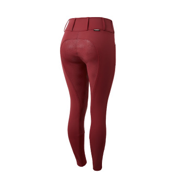 Thermobroek Grand Prix Horze met silicone zitvlak dames Diep rood Thermobroek Grand Prix Horze met silicone zitvlak dames Diep rood