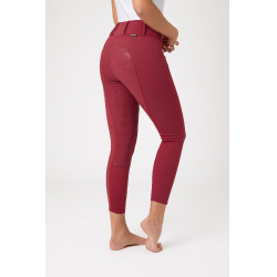Thermobroek Grand Prix Horze met silicone zitvlak dames Diep rood Thermobroek Grand Prix Horze met silicone zitvlak dames Diep rood