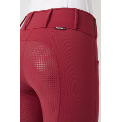 Thermobroek Grand Prix Horze met silicone zitvlak dames Diep rood Thermobroek Grand Prix Horze met silicone zitvlak dames Diep rood