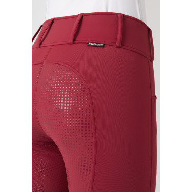 Thermobroek Grand Prix Horze met silicone zitvlak dames Diep rood Thermobroek Grand Prix Horze met silicone zitvlak dames Diep rood