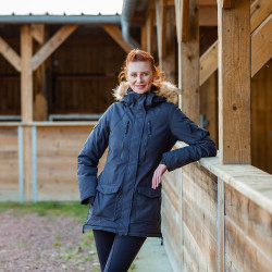 Lange parka Brooke Horze dames Donker marineblauw Lange parka Brooke Horze dames Donker marineblauw