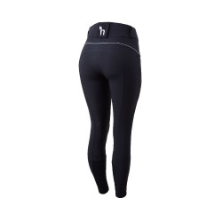 Hoge taille broek met siliconen kniestukken Aubrey Horze dames Donker marineblauw Hoge taille broek met siliconen kniestukken Aubrey Horze dames Donker marineblauw