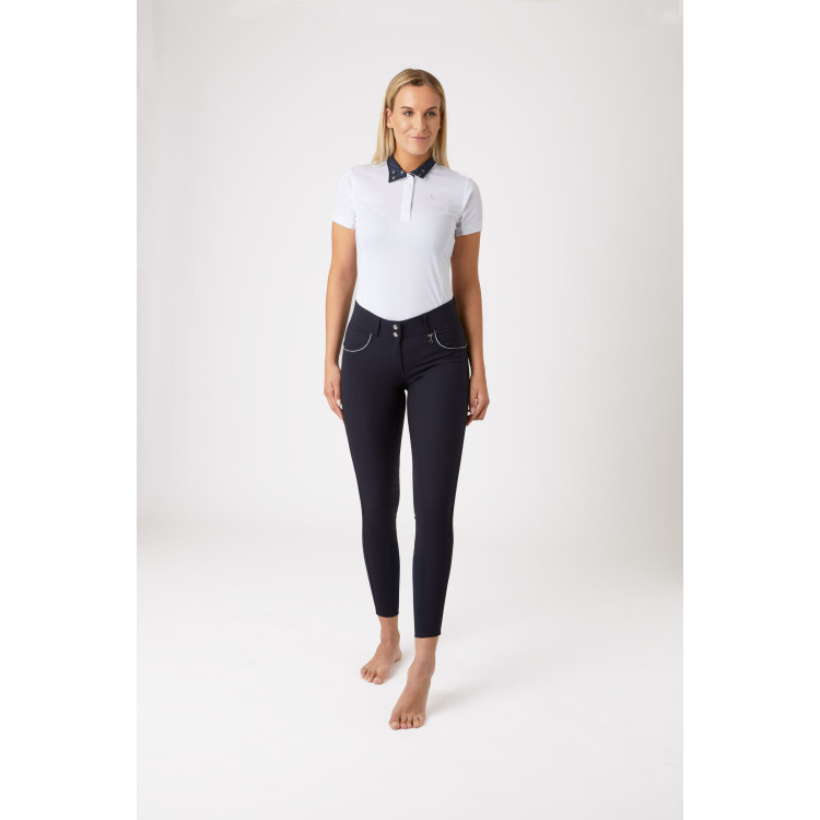 Hoge taille broek met siliconen kniestukken Aubrey Horze dames Hoge taille broek met siliconen kniestukken Aubrey Horze dames