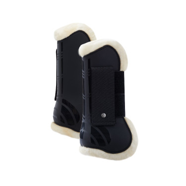 Caliber Horze peesbeschermers met schapenvacht Caliber Horze peesbeschermers met schapenvacht