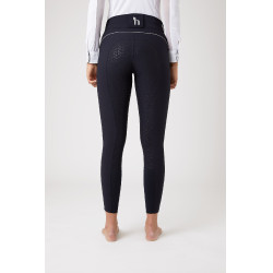 Paardrijbroek met hoge taille en volledig siliconen zitvlak Aubrey dames Horze Donker marineblauw Paardrijbroek met hoge taille en volledig siliconen zitvlak Aubrey dames Horze Donker marineblauw