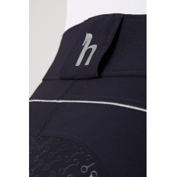 Paardrijbroek met hoge taille en volledig siliconen zitvlak Aubrey dames Horze Donker marineblauw Paardrijbroek met hoge taille en volledig siliconen zitvlak Aubrey dames Horze Donker marineblauw