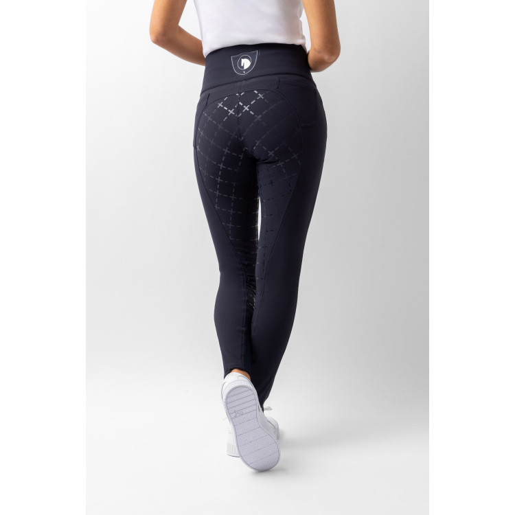 Broek met siliconen lederen zitvlak Désirée en hoge taille dames Horze Broek met siliconen lederen zitvlak Désirée en hoge taille dames Horze