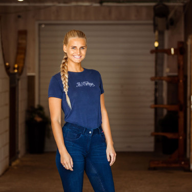 Paardrijbroek jeans met volledig siliconen zitvlak Elle dames B Vertigo Paardrijbroek jeans met volledig siliconen zitvlak Elle dames B Vertigo