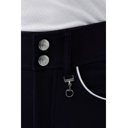 Kinderbroek voor paardrijden met zitvlak Horze Aubrey Donker marineblauw Kinderbroek voor paardrijden met zitvlak Horze Aubrey Donker marineblauw