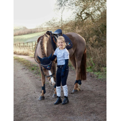 Kinderbroek voor paardrijden met zitvlak Horze Aubrey Donker marineblauw Kinderbroek voor paardrijden met zitvlak Horze Aubrey Donker marineblauw
