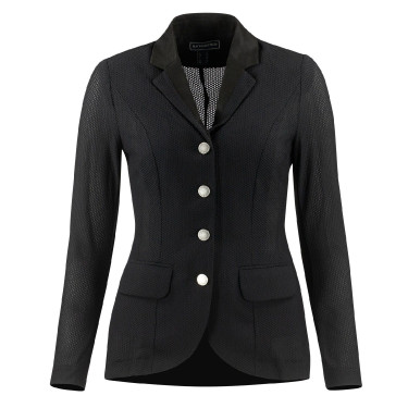Wedstrijdjas met mesh Gabrielle dames B Vertigo Zwart Wedstrijdjas met mesh Gabrielle dames B Vertigo Zwart