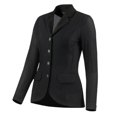 Wedstrijdjas met mesh Gabrielle dames B Vertigo Zwart Wedstrijdjas met mesh Gabrielle dames B Vertigo Zwart