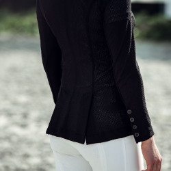 Wedstrijdjas met mesh Gabrielle dames B Vertigo Zwart