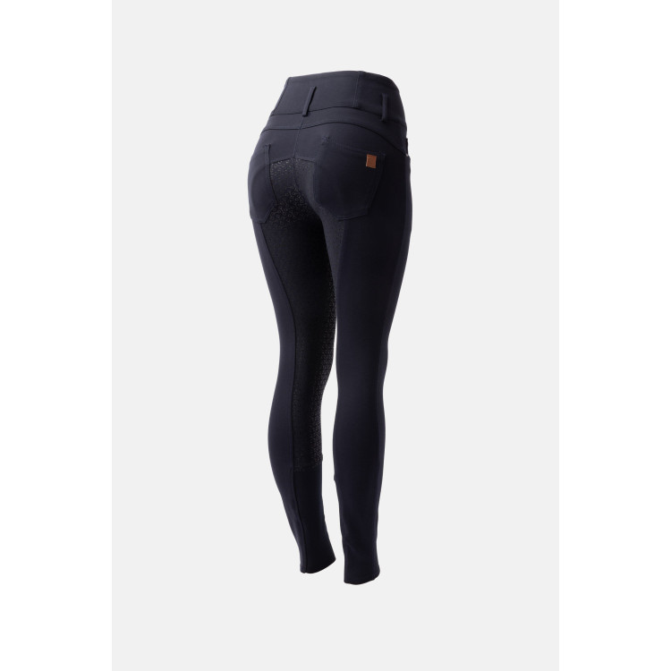 Paardrijbroek met hoge taille Tara siliconen full grip dames Horze Paardrijbroek met hoge taille Tara siliconen full grip dames Horze