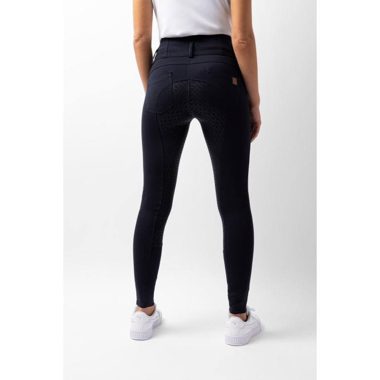 Paardrijbroek met hoge taille Tara siliconen full grip dames Horze Paardrijbroek met hoge taille Tara siliconen full grip dames Horze