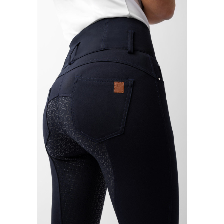 Paardrijbroek met hoge taille Tara siliconen full grip dames Horze Paardrijbroek met hoge taille Tara siliconen full grip dames Horze