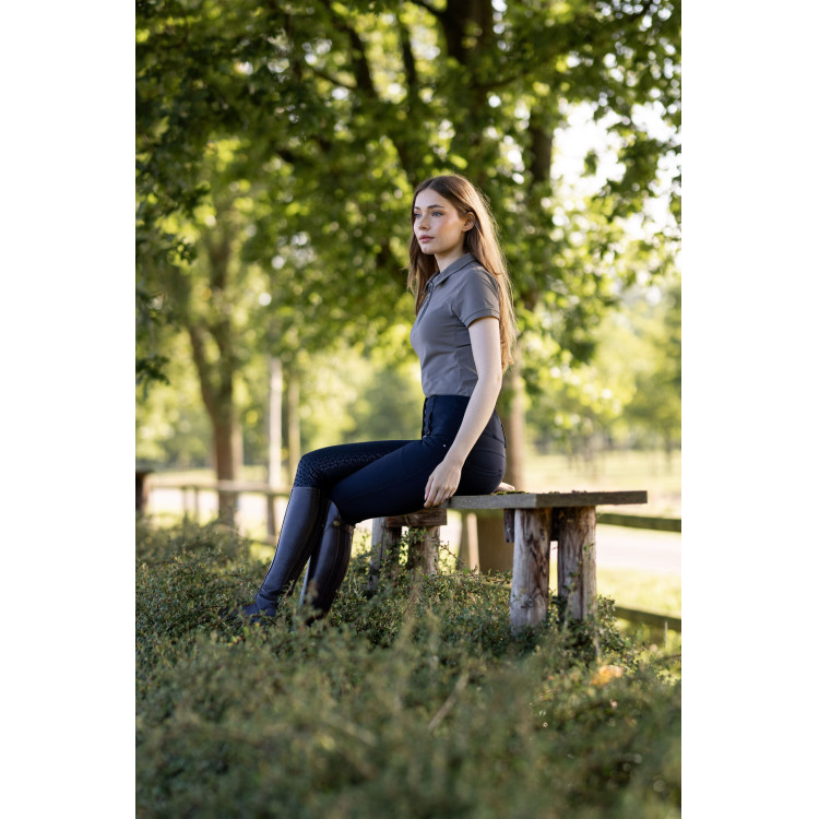 Paardrijbroek met hoge taille Tara siliconen full grip dames Horze Paardrijbroek met hoge taille Tara siliconen full grip dames Horze