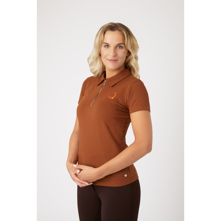 Polo Amy stretchkatoen korte mouwen dames Horze Polo Amy stretchkatoen korte mouwen dames Horze