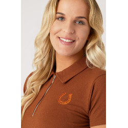 Polo Amy stretchkatoen korte mouwen dames Horze Polo Amy stretchkatoen korte mouwen dames Horze