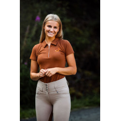 Polo Amy stretchkatoen korte mouwen dames Horze Polo Amy stretchkatoen korte mouwen dames Horze