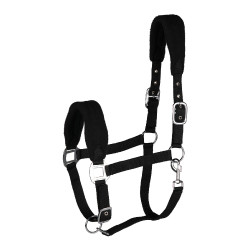 Halster Kiel met fleecevoering Horze Zwart Halster Kiel met fleecevoering Horze Zwart