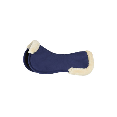 Geheugenschuim zadeldek met imitatiebont Horze Donkerblauw Geheugenschuim zadeldek met imitatiebont Horze Donkerblauw