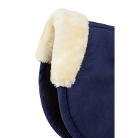 Geheugenschuim zadeldek met imitatiebont Horze Donkerblauw Geheugenschuim zadeldek met imitatiebont Horze Donkerblauw