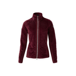Gestreepte fleece paardrijjas Horze Della dames Port Royale Bordeaux
