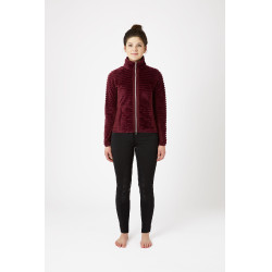 Gestreepte fleece paardrijjas Horze Della dames Port Royale Bordeaux