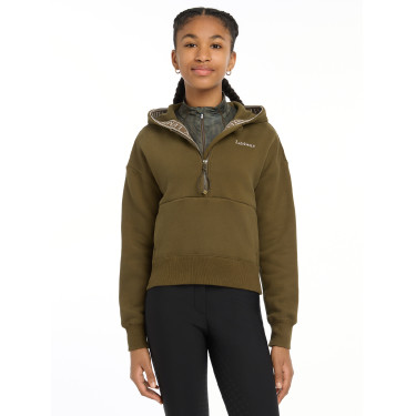 LeMieux halve rits Esme Young Rider Hettie hoodie Alpine Bruin