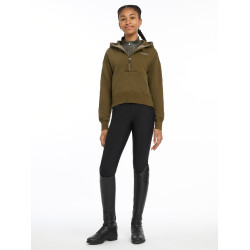 LeMieux halve rits Esme Young Rider Hettie hoodie Alpine Bruin
