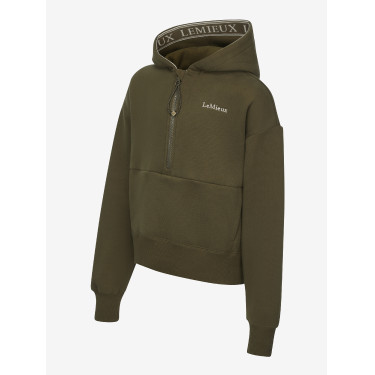 LeMieux halve rits Esme Young Rider Hettie hoodie Alpine Bruin