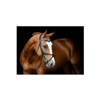 Bridon Montar Lyon 8-Fig gelooid leer Zwart