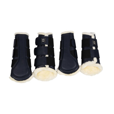 PU leren Montar beenbeschermers per 4 Marine Marineblauw